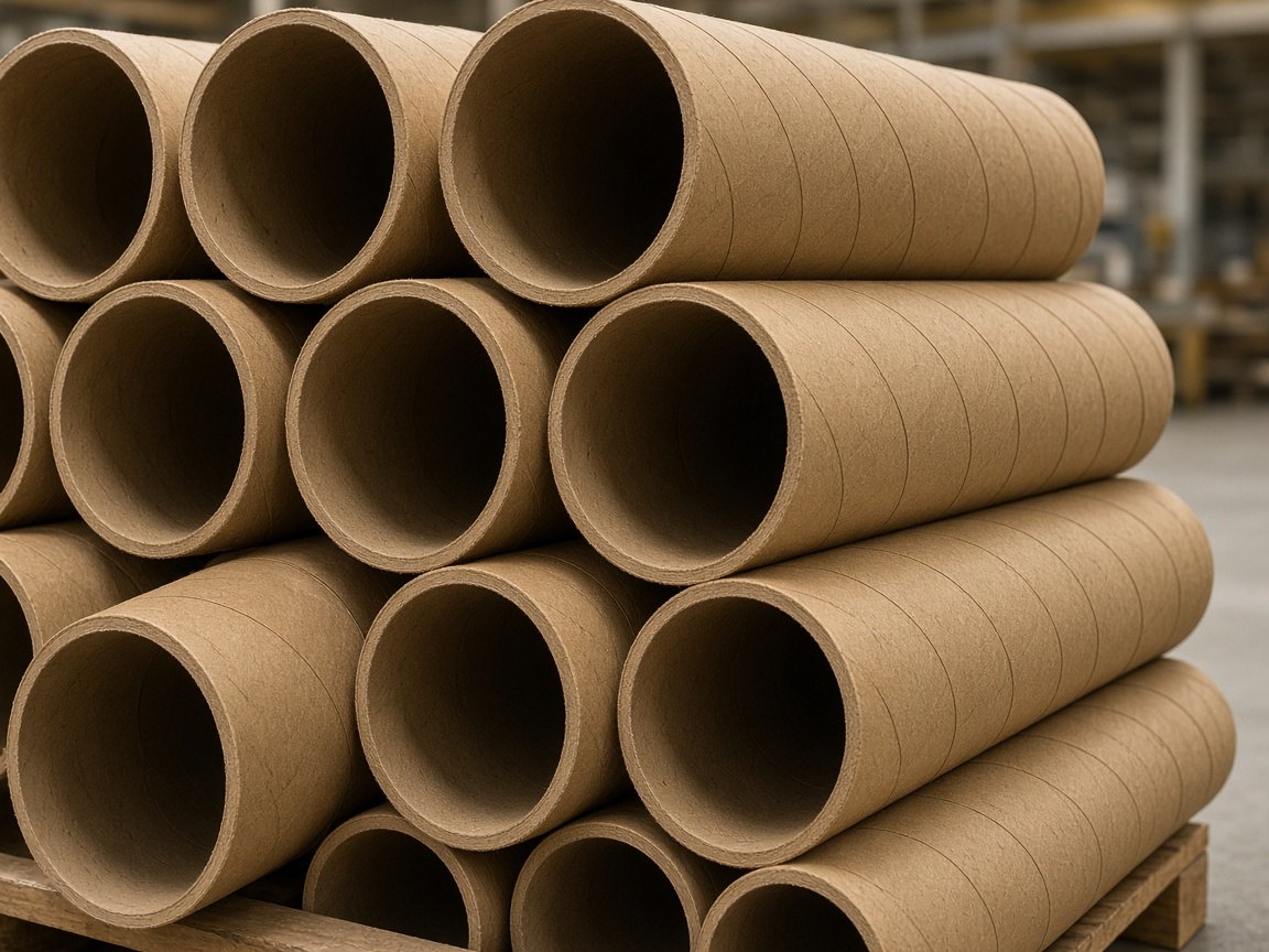 Industrial paper cores and converted board