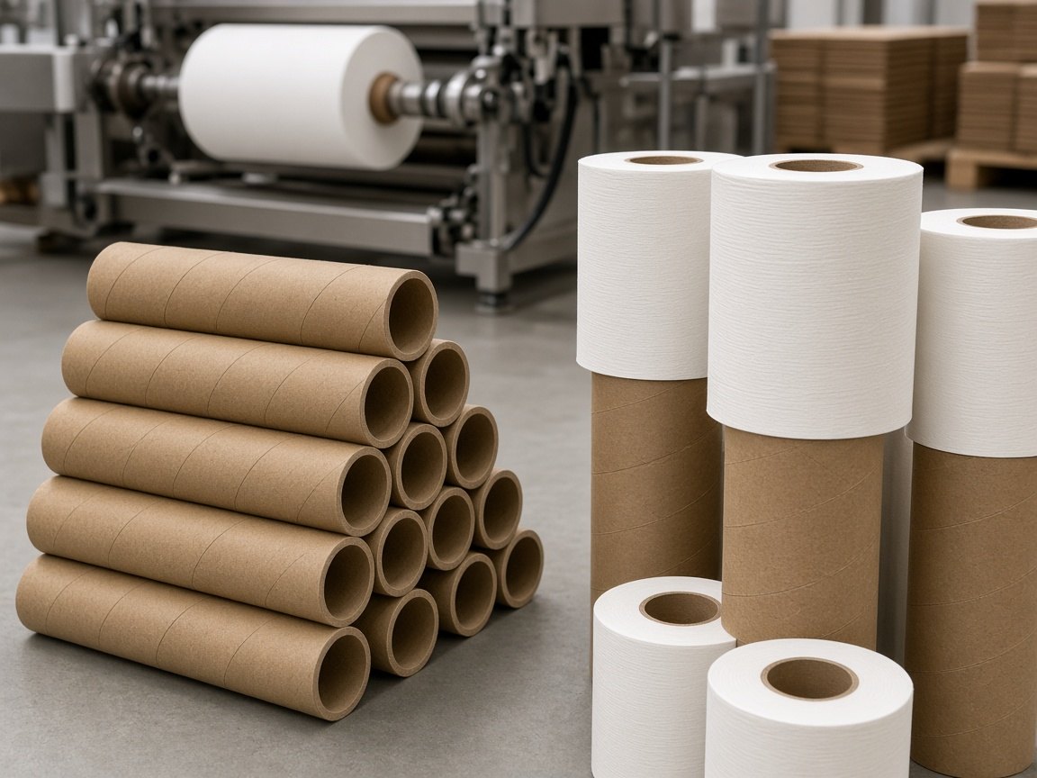 Paper cores used in toilet tissue and kitchen towel rolls